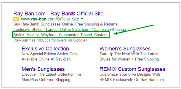 Structured Snippets Extensions
