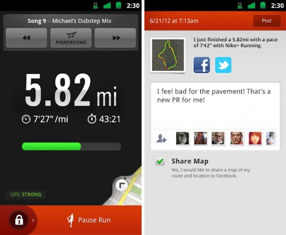 large graphic design of Nike app progress bar