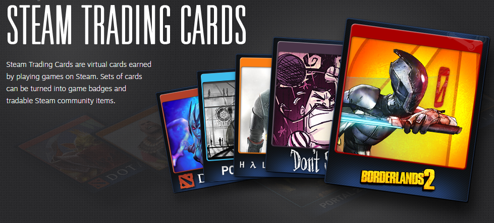 steam trading cards and their definition