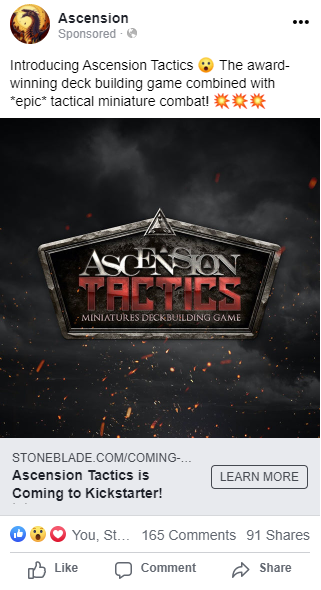Ascension Facebook ad example