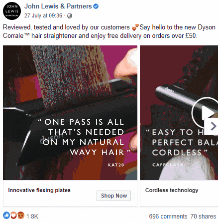 John Lewis & Partners ad example
