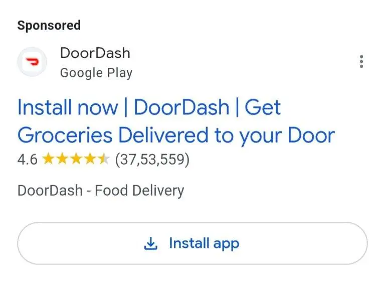 doordash sponsored apps