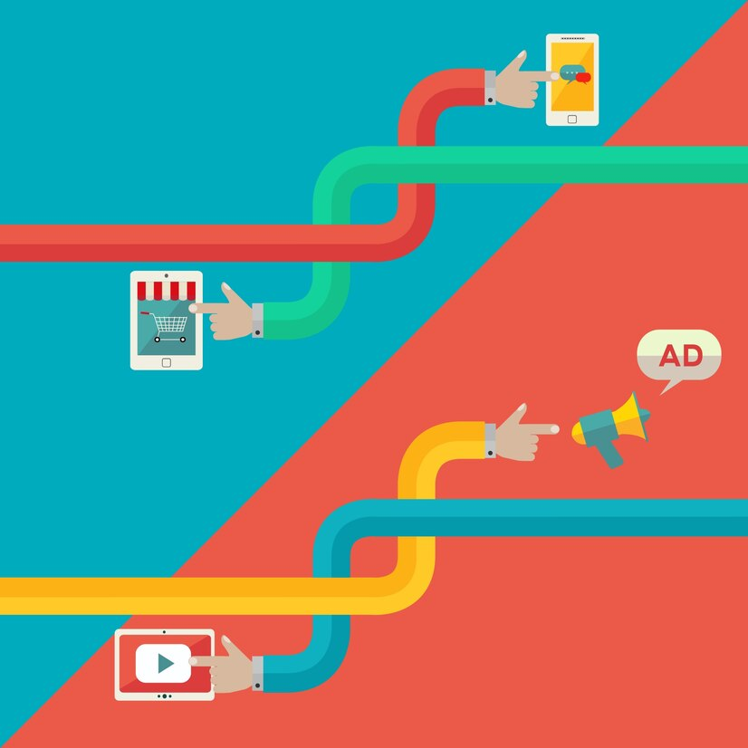 Illustration about ads extensions.