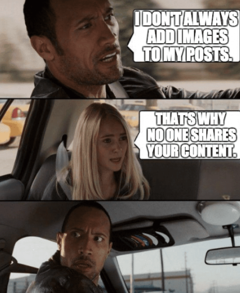 Meme showing the importance of humor in blog posts