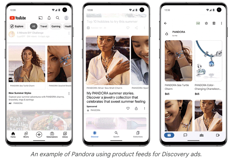 discover ad example from Pandora being displayed on different platforms