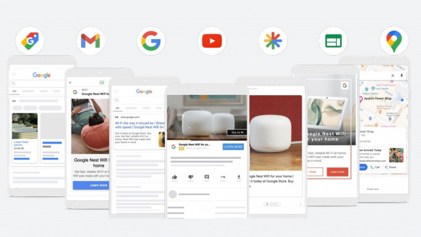 image showing Google's main advertising platforms