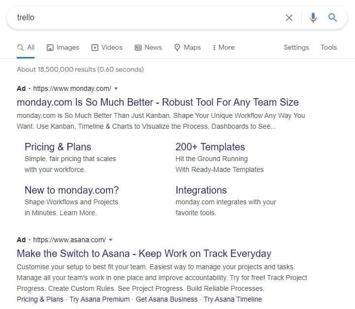 Competition-based Google Ads