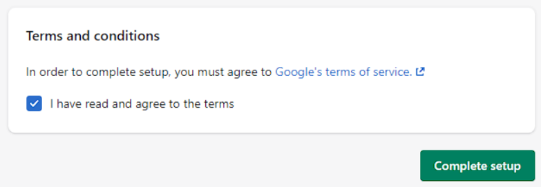 Terms and conditions in Google Ads