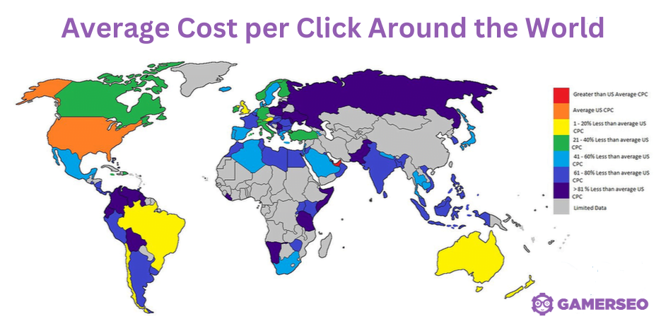 average cost per click around the world