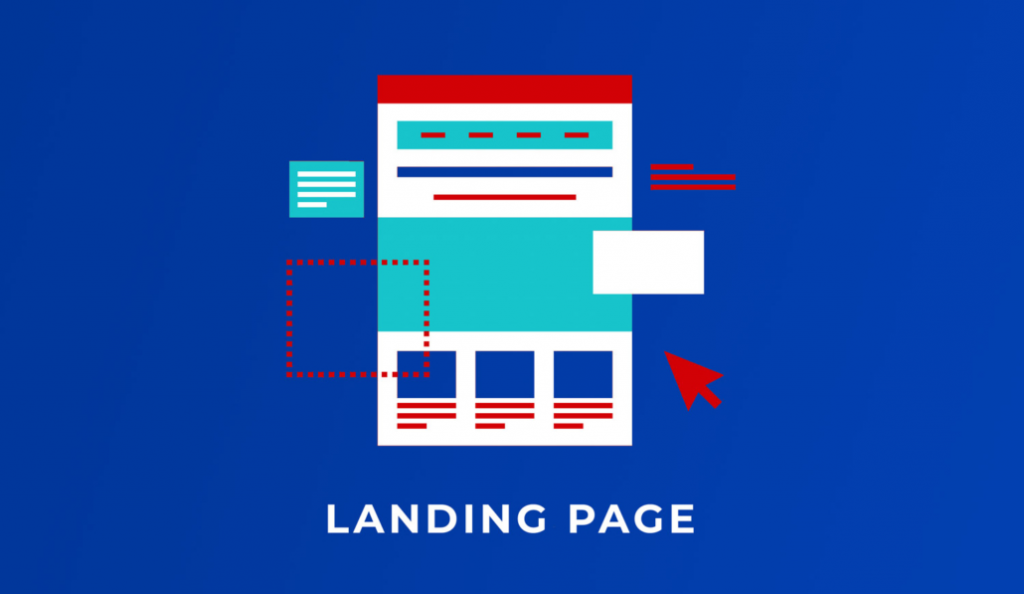 image showing an example of landing page layout