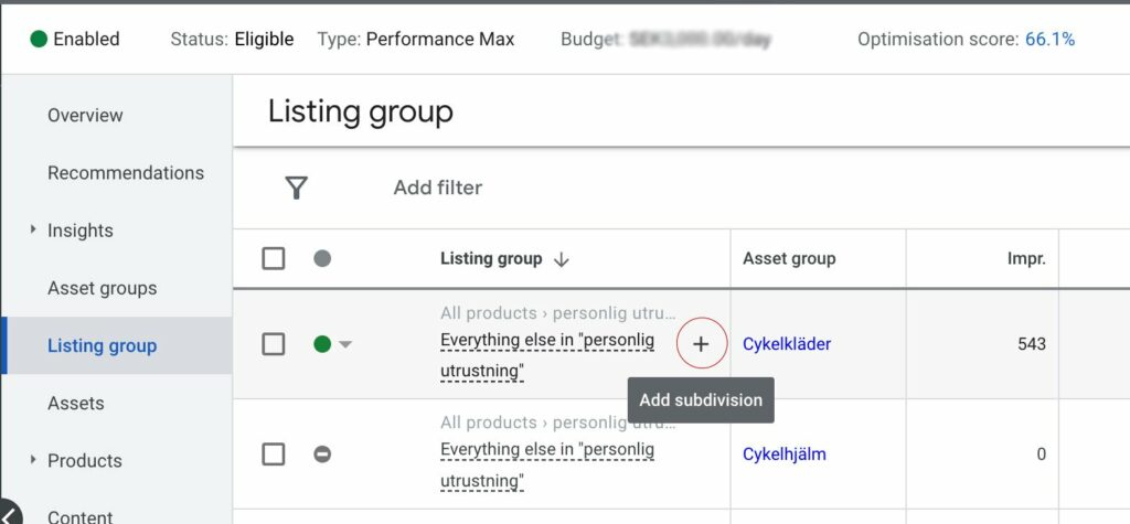 listing group examples 