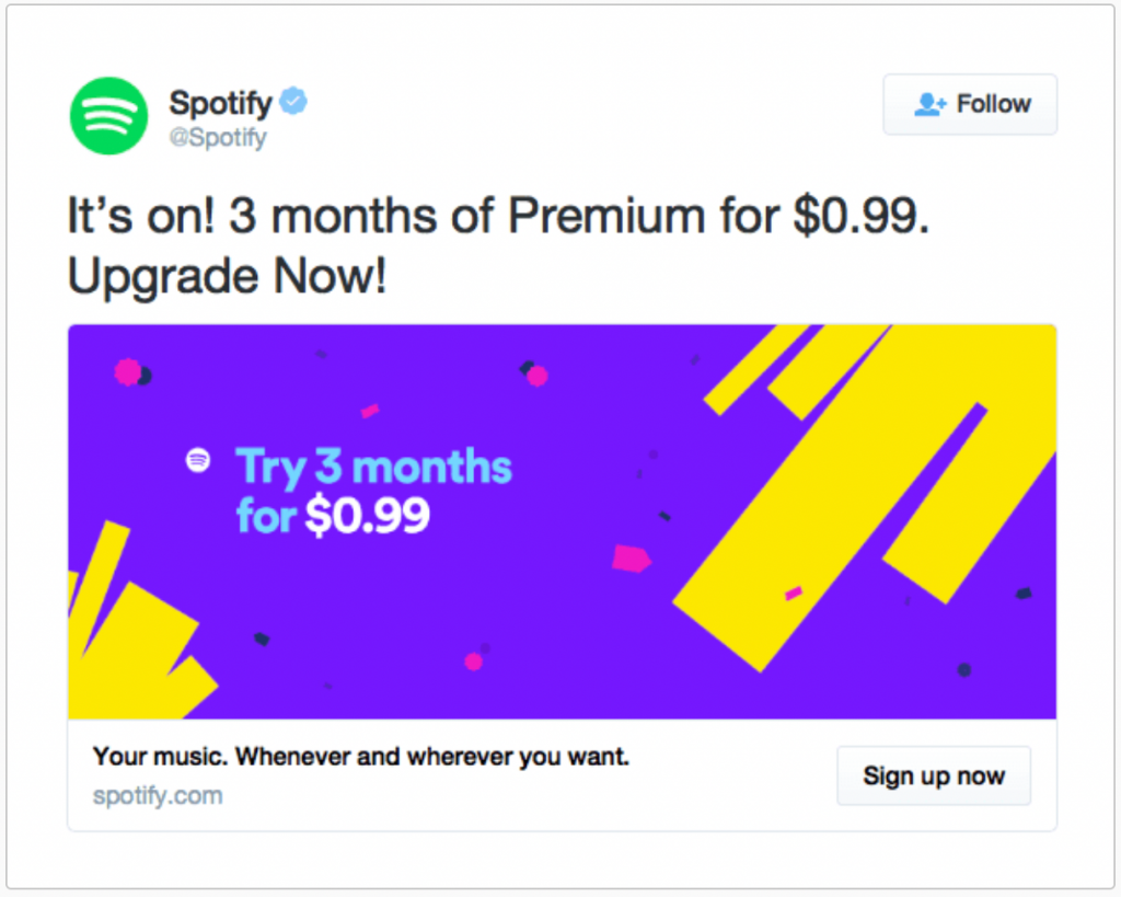 Spotify retargeting ad
