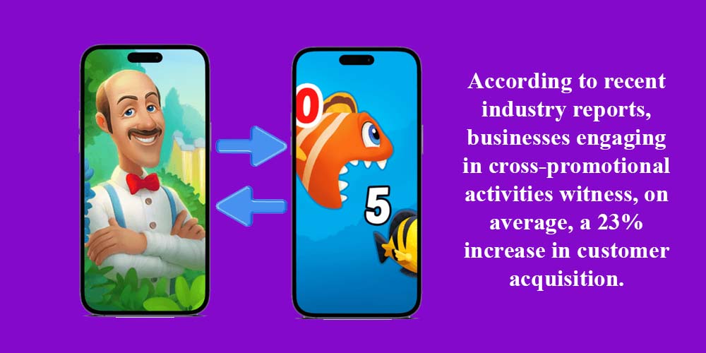 Two mobile games and cross promoting statistics