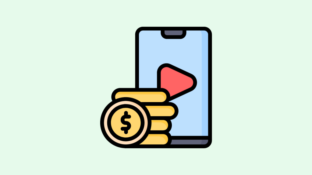 illustration of a phone along with multiple coins around it