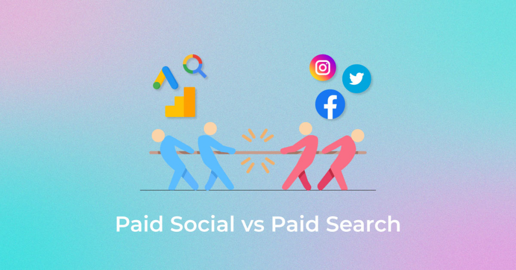image comparing paid social and paid search
